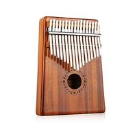 Portable pulgar instrumento de piano 17 llave kalimba pulgar piano natural caoba piano de dedo portátil con 7 accesorios de regalos adecuados para niños adultos prin E