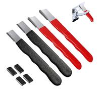 Portable Quick Sharpener, Compact Tungsten Blade, Garden Tool Sharpener for Pruners, Loppers, Axe (black+red 4pcs)