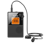 Portable Radio Pocket Speaker Type-C Charging Stereo Sound Speaker LCD Backlit Digital Radios Receiver for Jogging/Gym/Camping, Pocket Radio for Indoor, Outdoor and Emergency Use