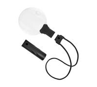 Portable Reading Magnifier, 5X 10X Hands-Free Magnifying Tool, Adjustable Lens with LED Light, Ergonomic Design for Adults, Men, Women, Elderly, Indoor, Outdoor, Electronic Repair, Crafting, Sewing