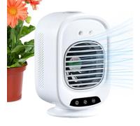 Portable Rechargeable Mist Fan - 3-Speed Desktop Humidifier Cooling Fan For Car Home | 250ml Water Tank With Silent & 360° Rotation | For Office Outdoor Use, USB Table Air Cooler, 4-6H Batte