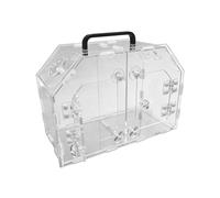 Portable Reptile Tank, Escape Proof Acrylic Enclosure, 9.84x4.53x6.69 Inches Breeding Box with Sturdy Build, Compact Habitat with Modern Design, Reliable Container for Gecko Turtle and Hermit Crab