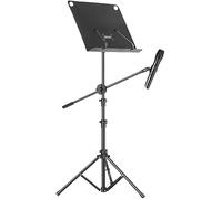 Portable Retractable Sheet Music Stand With Microphone Stand For Instrumental Performance