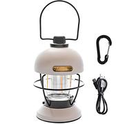 Portable Retro Camping Lantern,Hanging Tent Light,Three Color Adjustable, For Camping, Party, Night Fishing, Hiking, Home Lighting, Outages Emergency, HUANGHAIQIU, White