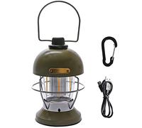 Portable Retro Camping Lantern,Hanging Tent Light,Three Color Adjustable, For Camping, Party, Night Fishing, Hiking, Home Lighting, Outages Emergency, HUANGHAIQIU, Green
