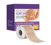Portable Scar Tape, Keloid Removal Strip, 2.05in Silicone Healing Sheets, Reusable Breathable Design, Medical Grade Skin Adhesive for C Section, Tummy Tuck, Bump Care