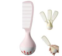 Portable Self-Standing Comb, Self-Standing Hair Comb with Weighted Base Stands Upright on Vanity, U-Shaped Teeth, Ergonomic Grip, Durable Easy to Clean for Thick Curly and Wet Hair