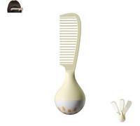 Portable Self-Standing Comb,Self-Standing Hair Comb with Weighted Base Stands Upright on Vanity,U-Shaped Teeth, Durable & Easy To Clean for Curly & Wet Hair (Beige)