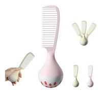 Portable Self-Standing Comb, Wide Tooth Detangling Comb, Gentle on Scalp & Hair, Comfortable Grip Handle, Durable & Easy to Clea (1 Pcs*Pink)