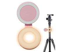 Portable Selfie Light, Magnetic Clip-On Fill Lamp with Adjustable 360° Angle and Built-In Mirror, LED Lighting Accessory For Makeup Video Calls Vlogging Travel and Outdoor Recording