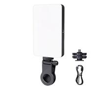 Portable Selfie Light, Recargable Phone Ring Light, 7.09x4.33in Tripod Adapter Included, 3 modos ajustables Brightness, Clip on Design for Makeup, Travel, Vlogging, Laptop, Webcam