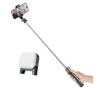 Portable Selfie Stick Tripod, Travel Retractable Tripod, Wireless Tripod For Phone, 360 Degree Rotatable Selfie Stick, Mobile Phone Tripod Stand, Selfie Stick with Fill Light, Retractable Tripod