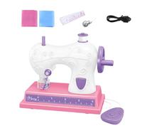 Portable Sewing Machine Toy, Battery Powered Sewing Toy, Realistic Sewing Toy for Kids, Educational Sewing Toy for Kids Children, Small Medium Large, Pink Purple, 9 x 22 x 17,5 cm,