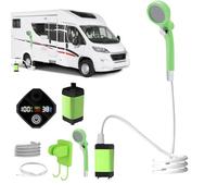 Portable Shower, Outdoor Shower, Camping Water Pump, Led Display Nozzle, 3 Spray Modes and USB Charging Hose System for Backpacking, Beach, RV, Hiking, Pet Bath, Car Washing, Garden