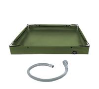 Portable Shower Tray - 31.5in Shower Base for Camping Tent | PVC Camp Bathing Supplies with Drain Pipe - Lightweight travel showers pan with detachable drain pipe for camping beach road trips