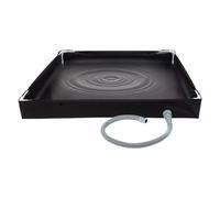 Portable Shower Tray - 31.5in Shower Base for Camping Tent | PVC Camp Bathing Supplies with Drain Pipe - Lightweight travel showers pan with detachable drain pipe for camping beach road trips