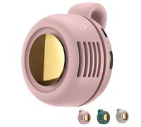 portable silent mini bladeless electric fan, 2025 New portable silent mini bladeless electric fan clip on, for Shirt Waist Neck, 3 Speeds Personal Fan for Outdoor Travel Workout (Pink)