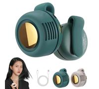 Portable Silent Mini Bladeless Fan Clip On, 2025 New 3 Speeds Portable Rechargeable Fans, Mini Whirlwind Fan for Waist Clip Fans with Clip,Portable for Travel, Outdoor, Office (White)