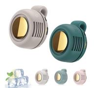 Portable Silent Mini Bladeless Fan Clip On, Small Whirlwind Clip Waist Neck Fans, Clip On Fan for Shirt(3-Speed). for Outdoor walk, Office (white+green)