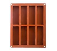 Portable Silicone Candy Mold - Square Shape Tools, Chocolate Maker Oight Slot Layout, Nonstick Flexible Baking Accessory Durable Build | Sweet Snack Candy Chocolate Creation Aid For Kitchen