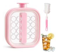 Portable Silicone Ice Ball Maker Kettle,2-in-1 Silicone Ice Maker Cube Tray Mold with Pull Handles,Reusable 19-Ball Ices Kettle,for Cocktails, Coffee, Whiskey, Drinks, Juice, Camping, Travel