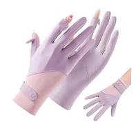 Portable Silk Gloves, Non Slip Thin 21cm, with Ice Silk Driving Gloves System, Lightweight Quality Design Unit, Easy Wear Gear, Full Finger Sunscreen Glove, for Summer Driving Outdoor Activities