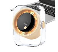 Portable Small Desk Fan 100-Speed - Rechargeable Silent Air Cooler with LED Display, USB Desktop Fan 360° Adjustable | Table Fans Personal Air Circulator for Home Kitchen Bedroom Dorm Office Travel Ca