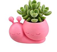 Portable Snail Planter, Decorative Desktop Vase, 1.97x3.15 Inches Plant Pot with Compact Build, Ceramic Container, Garden Accessory with Rustic Style, Household Decoration for Indoor and Outdoor