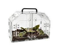 Portable Snake Enclosure, Proof Clear Breathable Cage, 20 Inches Reptile Habitat Tank with Ventilation, Acrylic Terrarium with Secure Lock, Pet Keeper Accessory with Compact Design, Housing Solution