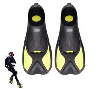 Portable Snorkel Fin Short, Swim Fins Adult Full, with 40-41cm Foot Flippers System, Lightweight Quality Design Unit, Easy Wear Gear, Travel Size Swim Fins, for Snorkeling Diving Swimming Activities