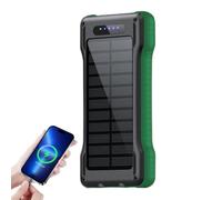 Portable Solar Charger 10000mAh Phone Power Bank with Flashlight