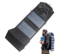 Portable Solar Charger - 120W, Foldable SolarPanel USB C Solar Power Bank Panel | Six Panel Outdoor Charger Duæl USB Ports Polysilicon 19% Conversion - Camping Hiking Emergencŷ Power
