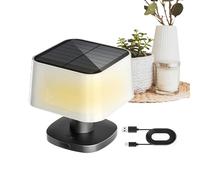 Portable Solar Lamp - Eco Friendly Table Light for Outdoor Spaces | Modern LED Design with Automatic Charging Weatherproof Construction Ideal for Garden Patio Deck or Night Use 3.94x4.72x3.54 in