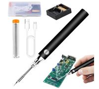 Portable Soldering Iron, 3 Speed Solder Pen, Wireless Electrical Welder Tool, Fast Heating Precision Tip for Plumbing Industrial Repair Craft Projects Use, 2x14cm