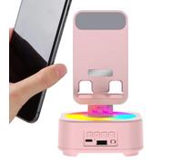 Portable Speaker Phone Holder Stand - Clear Sound Non-Slip ABS Gadget with Lights | Pink Red or White, 4.33x4.33x7.48in Compact Design for Home Office School Bedroom Indoor Family