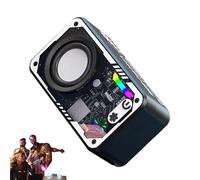 Portable Speaker - V1 Robot Style Audio, Waterproof Loud Sound System, 3D Surround Subwoofer with Colorful LED, Compact Desktop Outdoor Unit | Home Indoors Outdoors