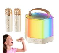 Portable Speaker, Wireless Microphone, Portable Speaker with Microphone, Multipurpose Use, Sturdy & Compact, 10.4x8.6cm/4.09x3.39 Inches For Friends Parties Outdoor Activities