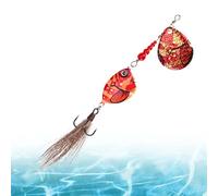 Portable Spinner Baits, Sinking Casting Baits, 4.33x1.57in Realistic Sequin Design, Long Distance Performance, Fishing Lures Set for Bass, Salmon, Walleye, Catfish, Musky, Freshwater, Saltwater