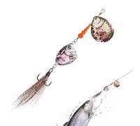 Portable Spinner Baits, Sinking Casting Baits, 4.33x1.57in Realistic Sequin Design, Long Distance Performance, Fishing Lures Set for Bass, Salmon, Walleye, Catfish, Musky, Freshwater, Saltwater