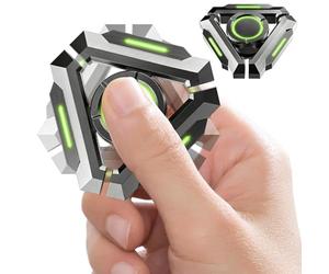 Portable Spinner Toy, Funny Alloy Quiet Relief, Glow in The Dark Sensory Fidget Gadget with Smooth Rotation, Metal Construction with Stress Relief Design, Portable Storage Easy Grip