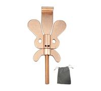 Portable Stainless Steel Doorstop Lock No Drilling Threaded Twist Locking M