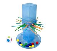 Portable Stick Pull Puzzle Game, 15x15x23cm Interactive Strategy Balance Board Game, Fun Educational Group Activity for Family Play, Travel Friendly Party for Home School Outdoor Yard Garden Use