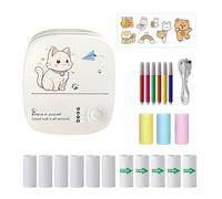 Portable Sticker Printer, Wireless Label Machine, 3.35x3.07 Inches Compact Device with Inkless Build, Thermal Photo Tool, Journal Memo Printer with Sleek Style, Office Equipment for Travel and Home