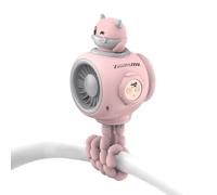 Portable Stroller Fan, Clip Fan for Baby Stroller with Adjustable Three Speeds, Flexible Tripod, USB Rechargeable Cooler for Outdoor Travel, Car Seat, Camping, Shopping Trips, 20x11x11.5cm