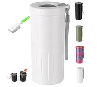 Portable Sunflower Seed Spit Cup with Seed Storage & Shell Disposal, 3D Printed Snack Nut Bowl Cup, for Travel, In-Car, Baseball Games - Mess-Free Snack Solution for Seeds Lovers On-the-Go (White)