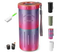 Portable Sunflower Seed Spit Cup with Seed Storage & Shell Disposal, 3D Printed Snack Nut Bowl Cup, for Travel, In-Car, Baseball Games - Mess-Free Snack Solution for Seeds Lovers On-the-Go (Rainbow)