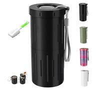 Portable Sunflower Seed Spit Cup with Seed Storage & Shell Disposal, 3D Printed Snack Nut Bowl Cup, for Travel, In-Car, Baseball Games - Mess-Free Snack Solution for Seeds Lovers On-the-Go (Black)