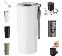 Portable Sunflower Seed Spit Cup with Shell Storage,3D Printed Portable Pistachios Snack Nut Bowl Cup with Shell Disposal,2-in-1 Snack Containers for in-Car for Road Trip & Ball Games (White)