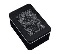 Portable Tarot Card Case - Protective Moon Sun Printed Storage Box For Tarot Decks, Fortune Telling Cards And Small Jewelry Organizer | Home Decor Accessory, Travel Case, Spiritual Gift For Readers