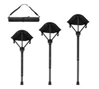 Portable Telescopic Leaning Stool - Single Leg Height Adjustable Folding | 3 Adjustable Heights (58cm, 68cm, 77cm / 22.83in, 26.77in, 30.31in), Single-Leg Monopod Design, Aluminum Alloy & Oxford